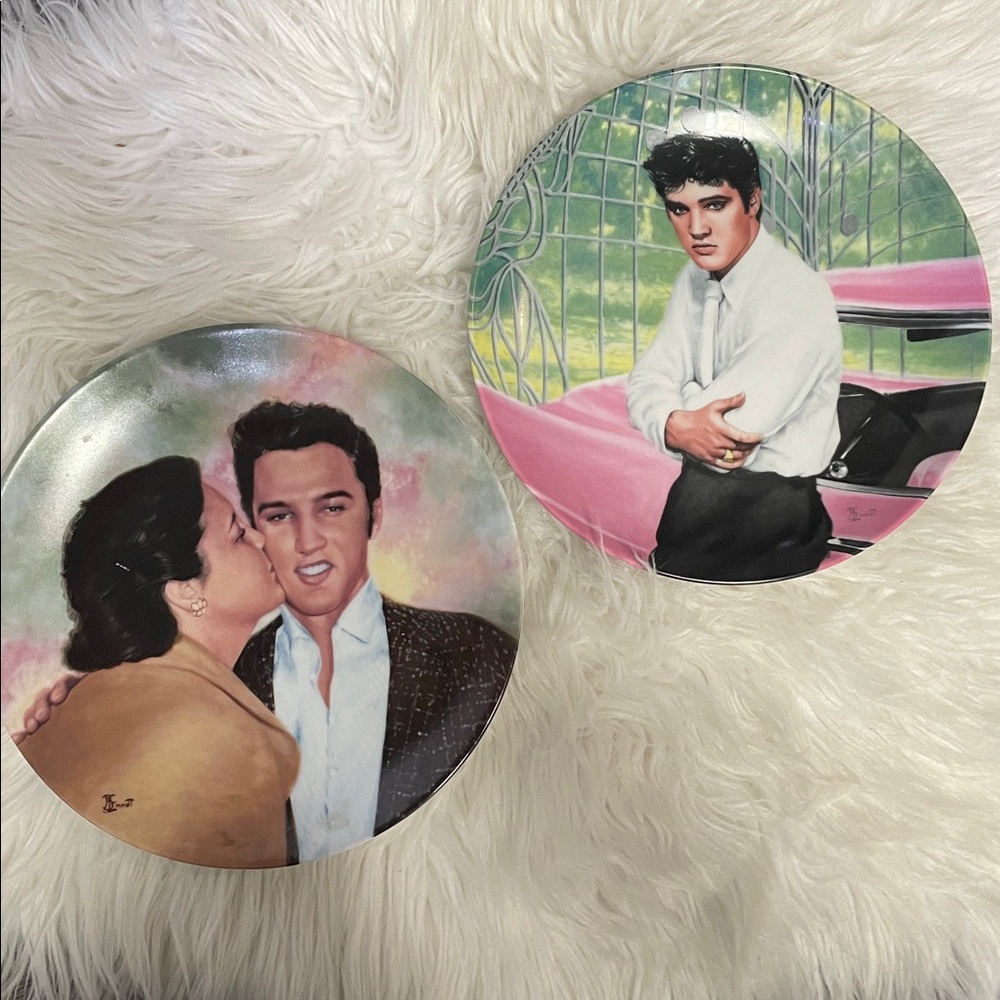 VTG Elvis Presley Limited Edition Plates 1988 1989 ~ 8 1/2"